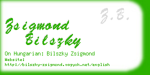 zsigmond bilszky business card